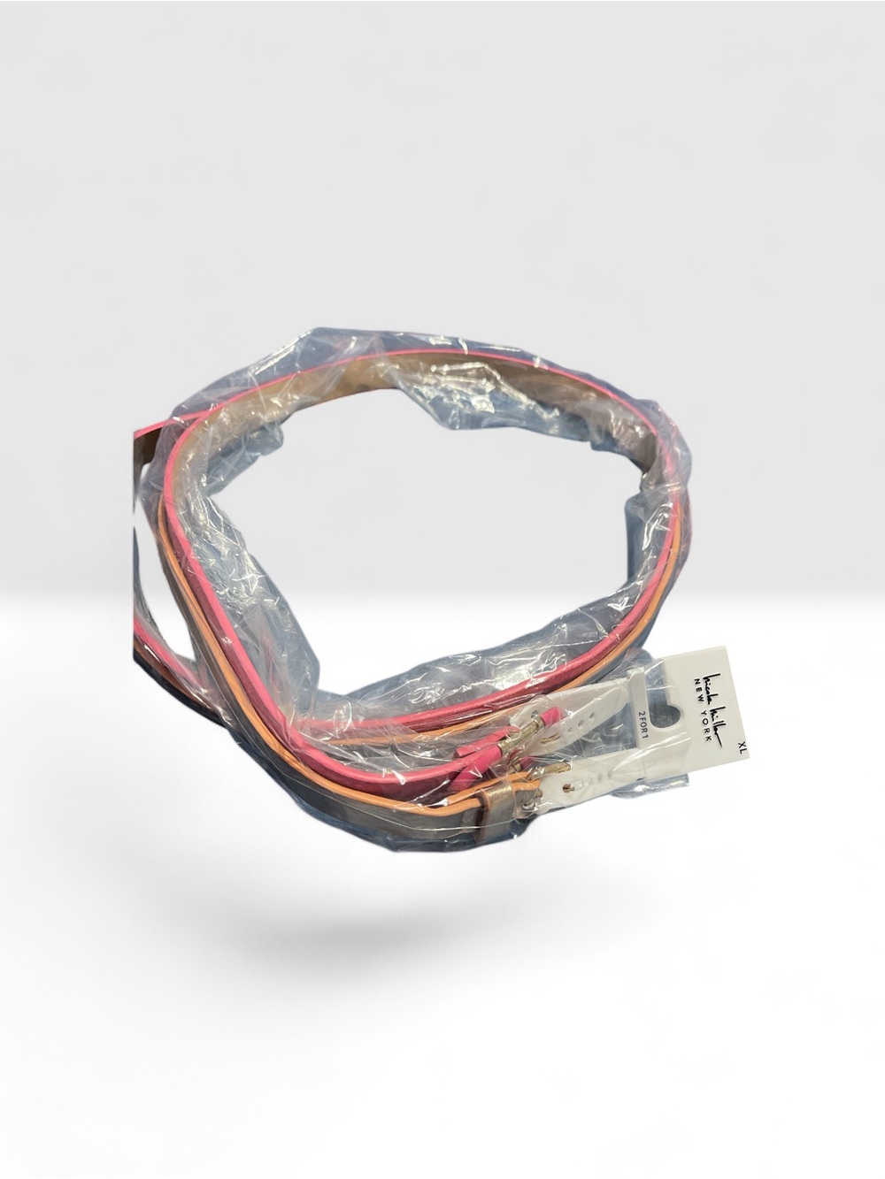 Nicole Miller Pink, Coral and Tan Thin Women's Belt Set